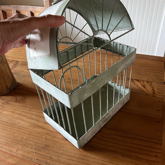 Vintage Green Metal Decorative Birdcage - Picture 10 of 10